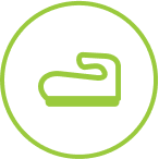 Rental Car Corfu Airport green booster seat icon